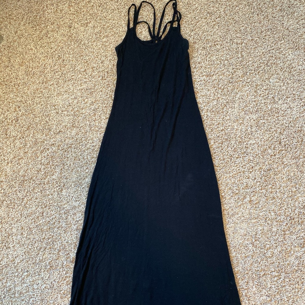 Black long maxi dress